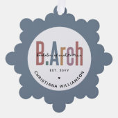 Custom Bachelor of Architecture Afstuderen Ornament Kaart (Voorkant)