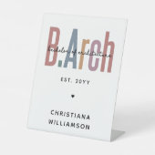 Custom Bachelor of Architecture Afstuderen Reclamebord Met Voetstuk (Voorkant)