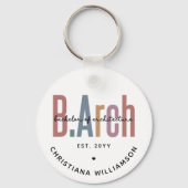 Custom Bachelor of Architecture Afstuderen Sleutelhanger (Voorkant)