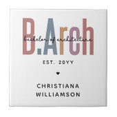 Custom Bachelor of Architecture Afstuderen Tegeltje (Voorkant)