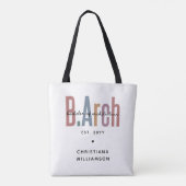 Custom Bachelor of Architecture Afstuderen Tote Bag (Achterkant)