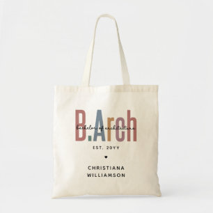 Custom Bachelor of Architecture Afstuderen Tote Bag