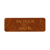 Custom Bachelor Party Cigar Wrap Etiket (Voorkant)