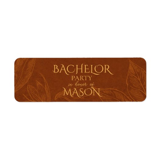 Custom Bachelor Party Cigar Wrap Etiket (Voorkant)