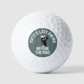 Custom Bachelor Party Favoriet Golftrip Groomsmen Golfballen (Voorkant)