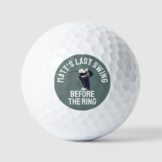Custom Bachelor Party Favoriet Golftrip Groomsmen Golfballen (Voorkant)