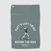 Custom Bachelor Party Favoriet Golftrip Groomsmen Golfhanddoek (Voorkant)