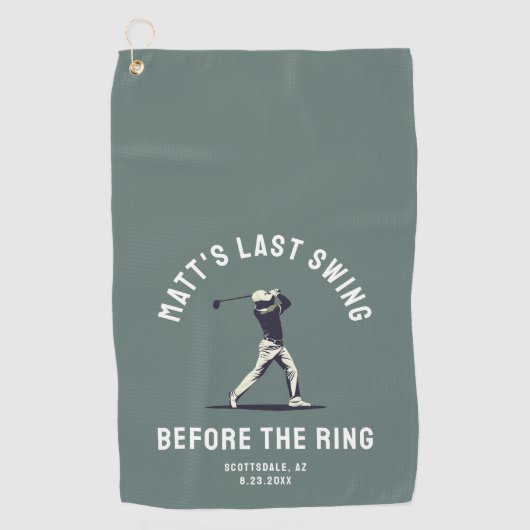 Custom Bachelor Party Favoriet Golftrip Groomsmen Golfhanddoek (Voorkant)