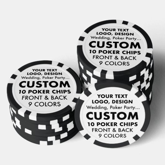 Custom BACHELOR PARTY Poker Casino Chips (Opstapeling)