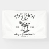 Custom Bachelorette De Bach Club Bruidsmeisje guns Spandoek (Horizontaal)