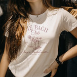 Custom Bachelorette De Bach Club Bruidsmeisje guns T-shirt<br><div class="desc">Match in stijl! Dit aangepaste "Bach Club" T-shirt is de perfecte bruidsmeisje gunst - comfortabel,  trendy,  en klaar voor elk vrijgezellenfeest avontuur.</div>