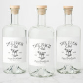 Custom Bachelorette De Bach Club Meisje's Trip Likeurfles Etiket (Flessen)