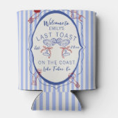 Custom Bachelorette | Last Toast on the Coast Blikjeskoeler (Achterkant)