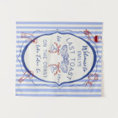 Custom Bachelorette | Last Toast on the Coast Wandkleed (Voorkant (horizontaal))