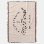 Custom Bachelorette Party Blanket Gift for Bride Deken (Voorkant Verticaal)