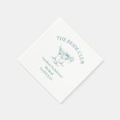 Custom Bachelorette Party Cocktail Social Club Servet (Hoek)