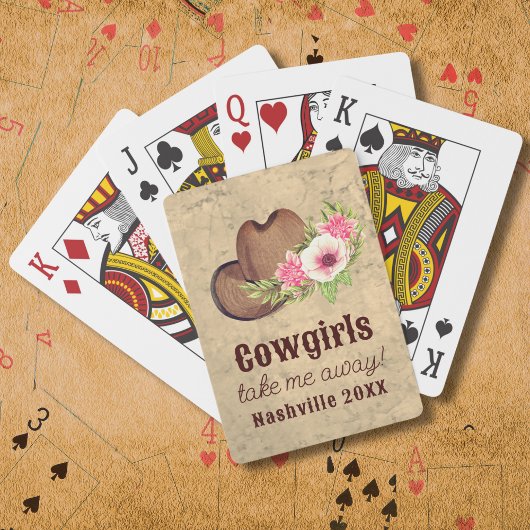 Custom Bachelorette Party Favoriet Cowgirl Thema Pokerkaarten
