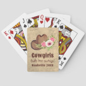 Custom Bachelorette Party Favoriet Cowgirl Thema Pokerkaarten (Achterkant)