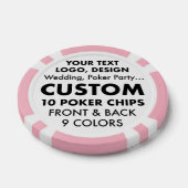 Custom BACHELORETTE Pink Poker Casino Chips (Enkel)