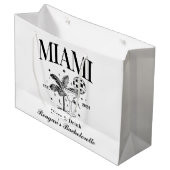 Custom Bachelorette Retro Cocktail Zwart Groot Cadeauzakje (Voorkant Gekanteld)