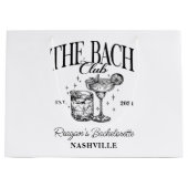 Custom Bachelorette Retro Cocktail Zwart Groot Cadeauzakje (Voorkant)