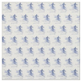 Custom Back Kleur Elevate Yourself Ski Quote Blauw Stof (Swatch)