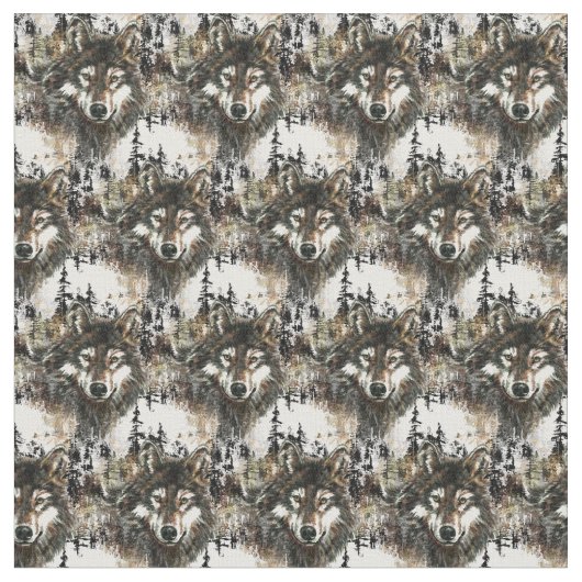 Custom back Kleur Wolf Mountain Dier Natuur Kunst Stof (Close Up)