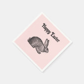 CUSTOM BACKGROUND - Happy Easter Rabbit Napkins Servet (Hoek)