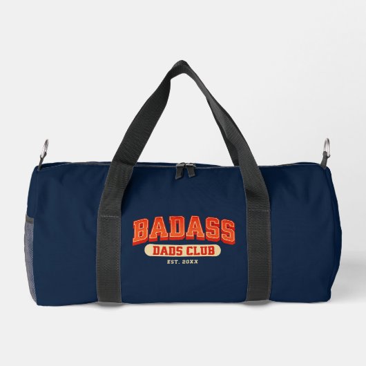 Custom Badass Papa Club Retro Cool Trendy Plezier Plunjezak (Achterkant)