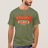 Custom Badass Papa Club Retro Cool Trendy Plezier T-shirt (Voorkant)