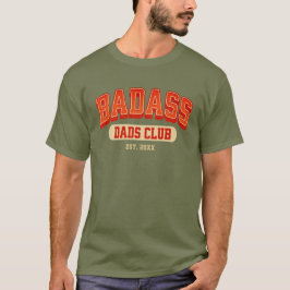 Custom Badass Papa Club Retro Cool Trendy Plezier T-shirt