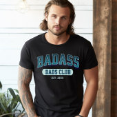 Custom Badass Papa Club Retro Cool Trendy Plezier T-shirt
