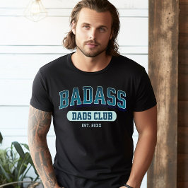 Custom Badass Papa Club Retro Cool Trendy Plezier T-shirt