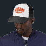 Custom Badass Papa Club Retro Cool Trendy Plezier Trucker Pet<br><div class="desc">Word lid van de Badass Dad Club met dit coole pet! Trendy retro design voor een leuk Vaderdag cadeau. Proost op geweldige vaders!</div>