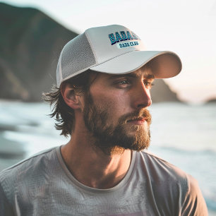 Custom Badass Papa Club Retro Cool Trendy Plezier Trucker Pet