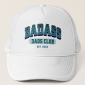 Custom Badass Papa Club Retro Cool Trendy Plezier Trucker Pet (Voorkant)