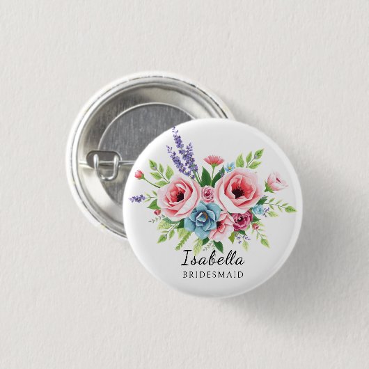 Custom badge,  Event pin, Wedding gift Ronde Button 3,2 Cm (Voorkant /achterkant)