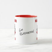 CUSTOM Badger Mascot | Rood - School College Team Mok (Midden)