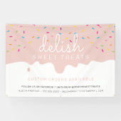 CUSTOM Baker blush Frosting Drip sprinkles Spandoek (Horizontaal)