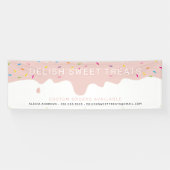 CUSTOM Baker Frosting kleurrijke sprinkles blush Spandoek (Horizontaal)