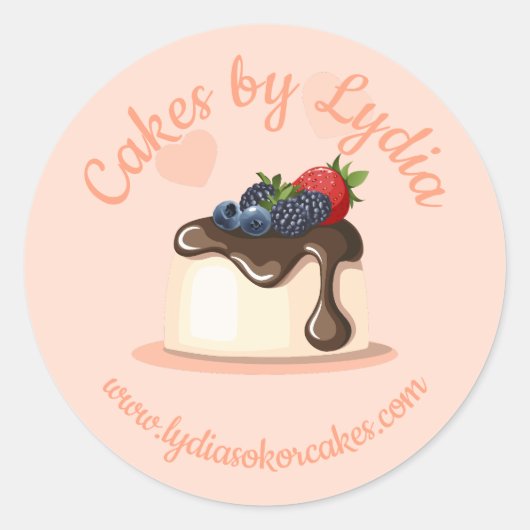 Custom Bakery Business Sticker (Voorkant)