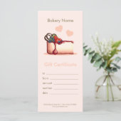 Custom Bakery Gift Certificate  (Staand voorkant)