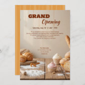 Custom Bakery Grand Opening Uitnodiging (Voorkant / Achterkant)