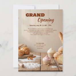 Custom Bakery Grand Opening Uitnodiging