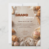 Custom Bakery Grand Opening Uitnodiging (Voorkant)
