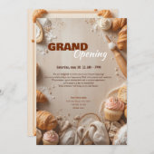 Custom Bakery Grand Opening Uitnodiging (Voorkant / Achterkant)