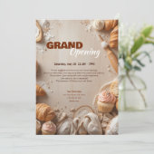 Custom Bakery Grand Opening Uitnodiging (Staand voorkant)