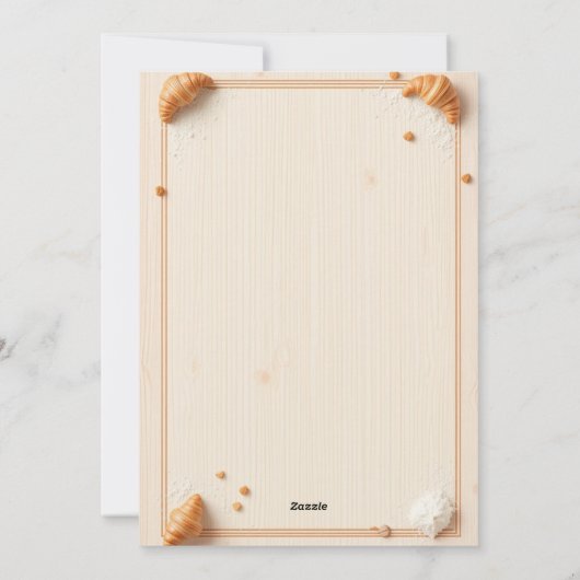 Custom Bakery Grand Opening Uitnodiging (Achterkant)