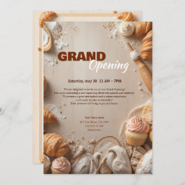 Custom Bakery Grand Opening Uitnodiging