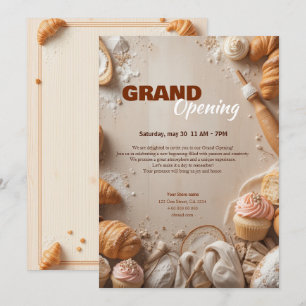 Custom Bakery Grand Opening Uitnodiging